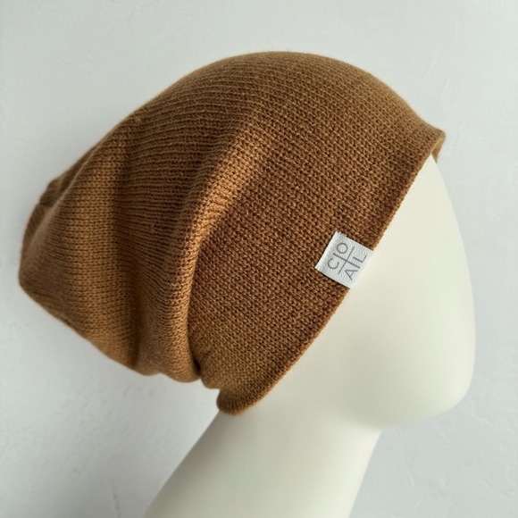 COAL The FLT Beanie Hat OS Camel Fine Knit Cuffable Lightweight Outdoor Casual - Picture 3 of 12